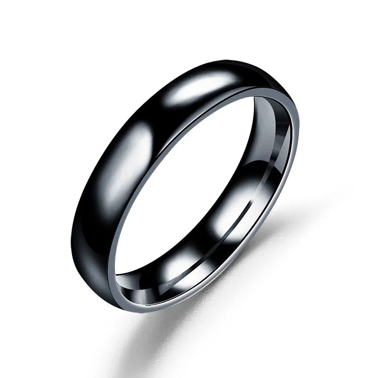 Simple 6mm Titanium Ring – Hypoallergenic High-Polished Wedding Band for Men &amp; Women, Stainless Steel Couple’s Jewelry Gift