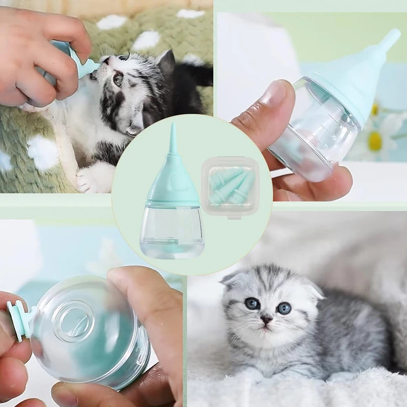 Newborn Pet Feeding Bottle – Nursing Device for Water &amp; Milk for Cats and Dogs