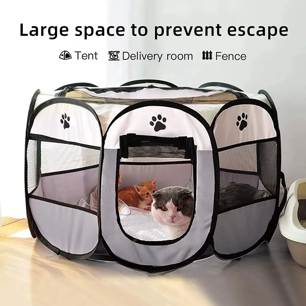 Portable Foldable Cat Tent: Easy-Setup Outdoor Travel House for Cats and Small Dogs