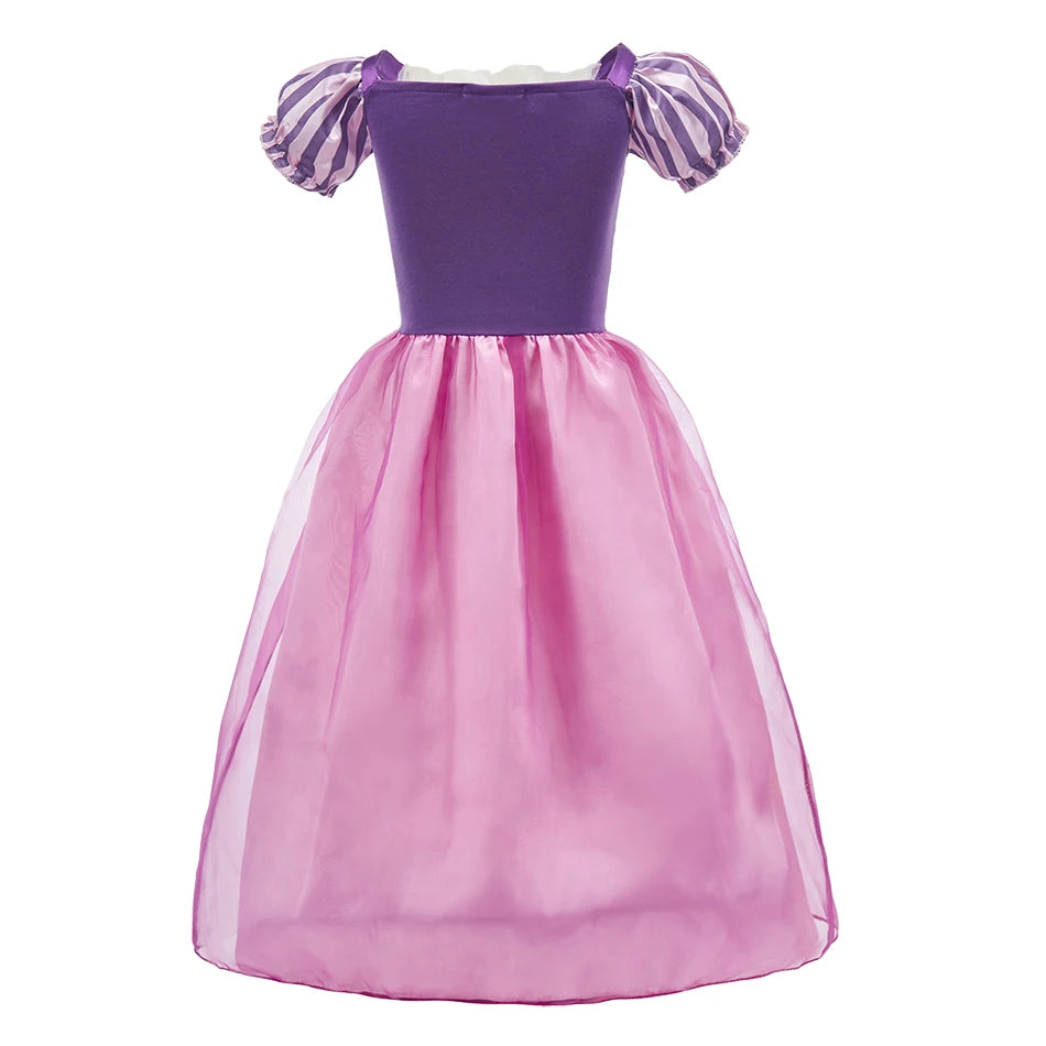 Rapunzel Dress for Girls – Cinderella Belle Dress-Up Fantasy Costume for Birthday Parties and Halloween