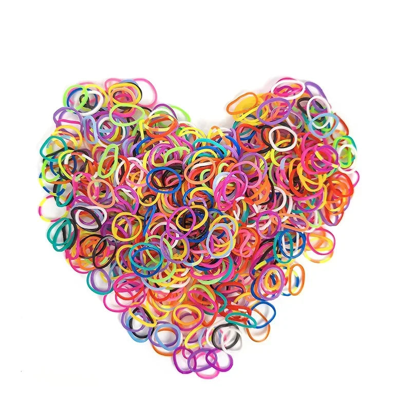 600 Elastic Rubber Loom Bands – Assorted Colors for DIY Homemade Bracelets