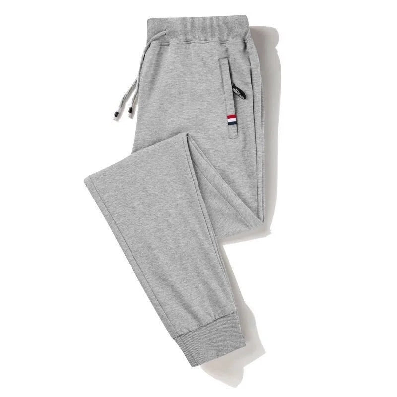 Men&#39;s Autumn Fitness Sweatpants - Elastic Waist Cotton Gym Joggers (M-8XL)