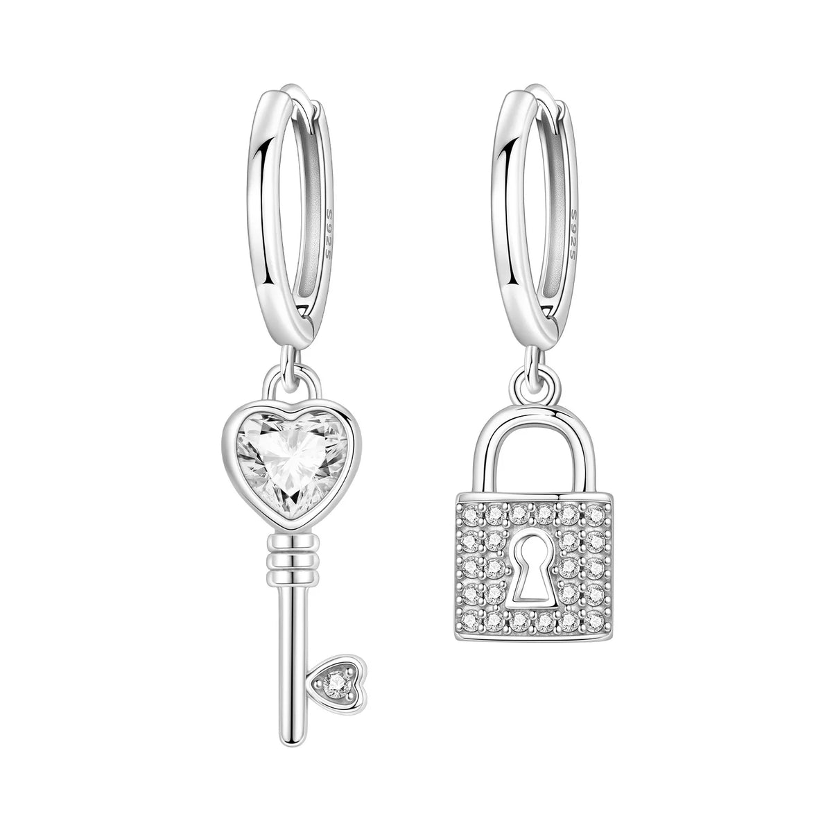 Original 925 Sterling Silver Pink Paw Print Earrings with Zircon, Heart Flower and Leaf Design, Elegant Women's Party Jewelry Gift