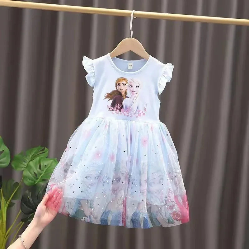 Summer Dresses For Girls -  Frozen Anna Elsa, Perfect for Birthday Parties and Children's Events