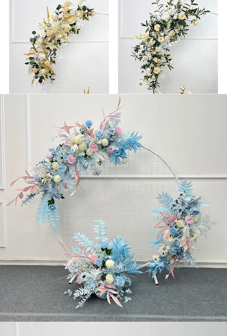 Artificial Crescent Flower Arrangement: Wedding Props and Table Decor