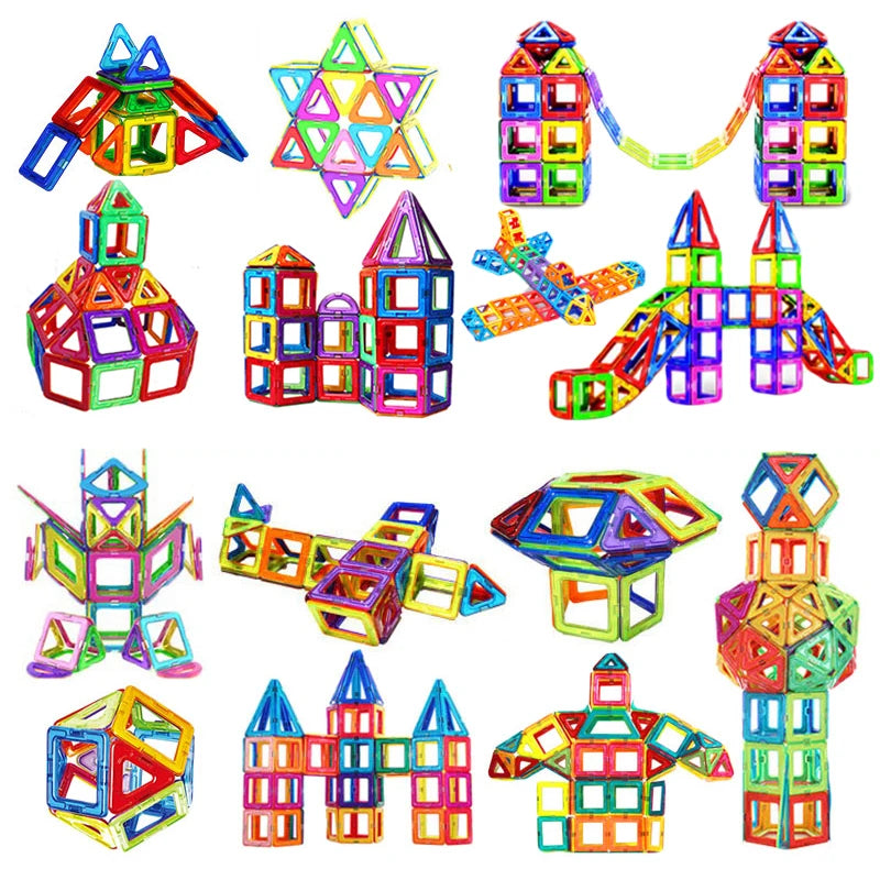 Magnetic Building Blocks Set: Big &amp; Mini Sizes for Creative Construction Play