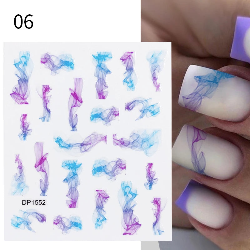 Succulent Plants 3D Nail Sticker - Spring Floral DIY Decoration