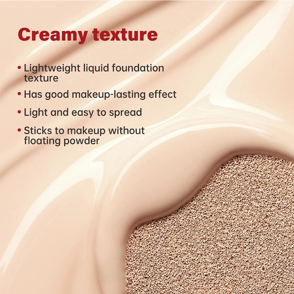 Sunscreen Cushion Foundation - Full Coverage &amp; Waterproof