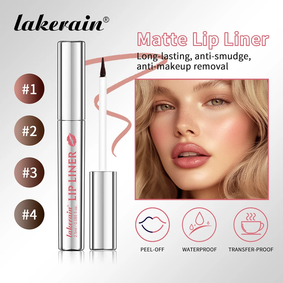 Magic Lip Liner Tattoo Set - Highly Pigmented Matte Peel-Off, Waterproof &amp; Transfer-Proof Lip Stain