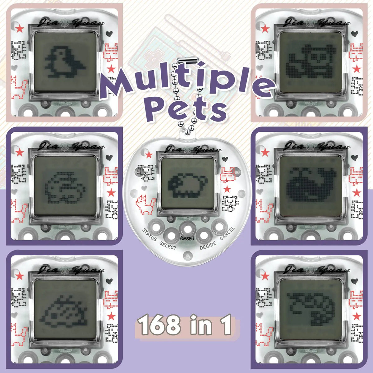 Kids Electronic Pets Game – Tamagotchi Handheld Game Console in Russian