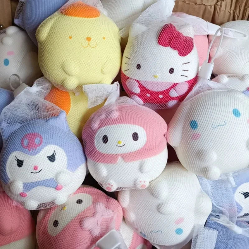 Kawaii Melody Decompression Kuromi Cinnamoroll Stress Relief Squishy Toy – Anime Cartoon Hand Pinch Toy