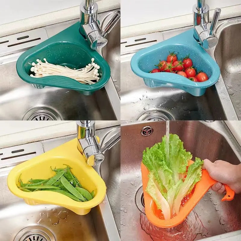 Swan Drain Basket: Kitchen Sink Filter and Multifunctional Hanging Rack for Leftovers