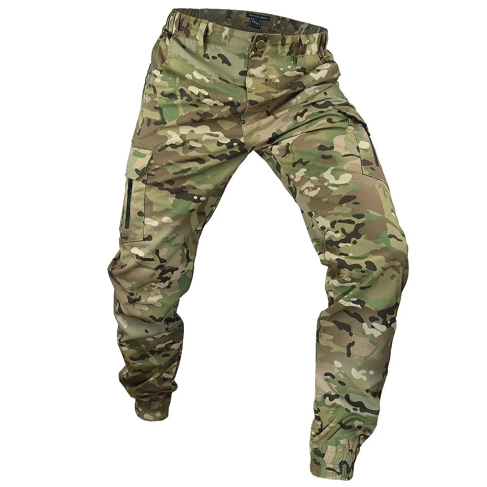 Mege Tactical Camouflage Cargo Joggers - Ripstop Outdoor Hiking Pants