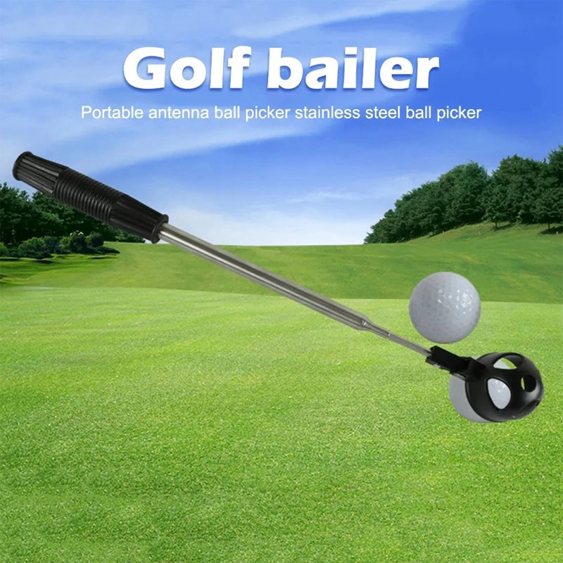 Telescopic Golf Ball Retriever – 8-Section Stainless Steel Ball Picker for Water &amp; Training