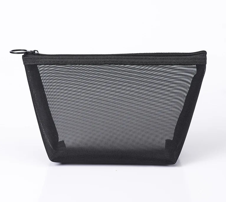 Mesh Cosmetic Travel Bag - Portable Makeup Organizer for Women