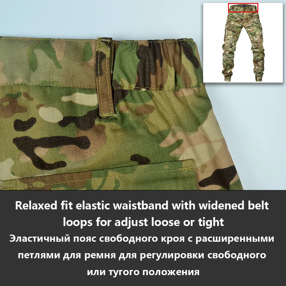 Mege Tactical Camouflage Cargo Joggers - Ripstop Outdoor Hiking Pants