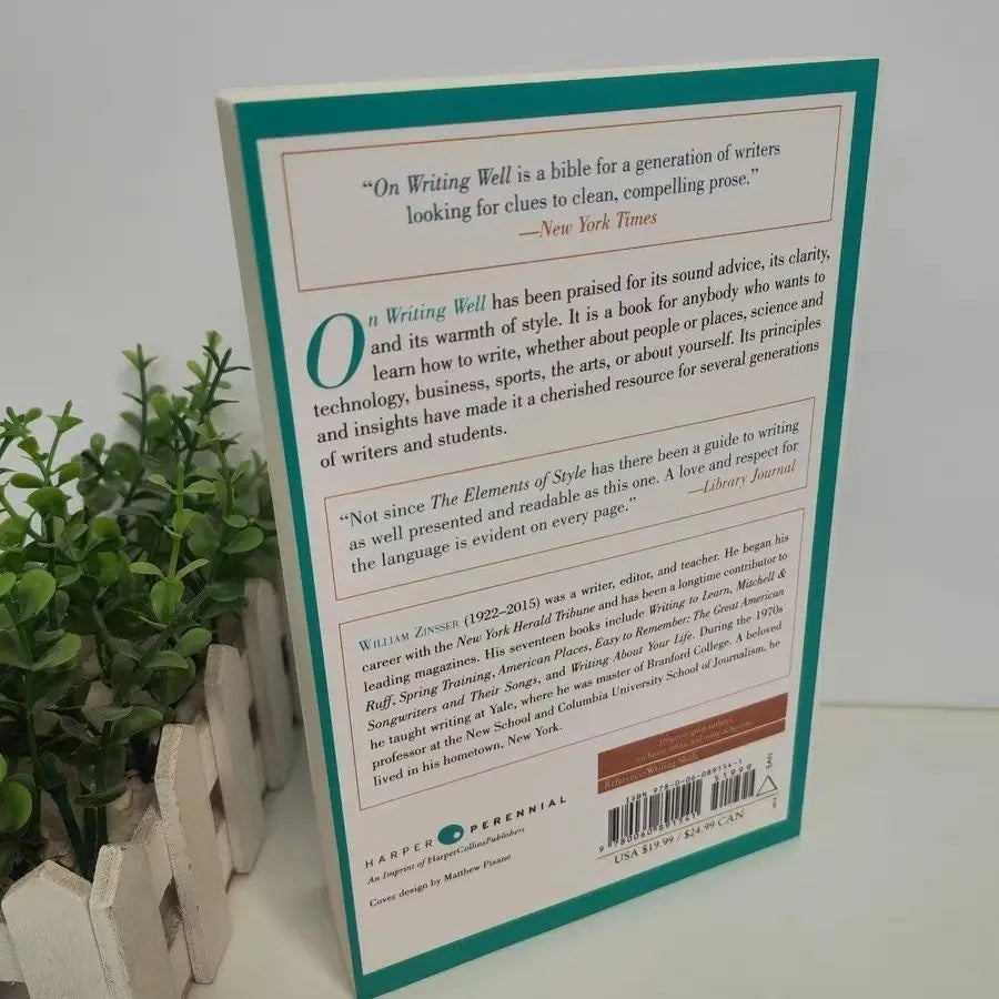 On Writing Well by William K. Zinsser: The Classic Guide to Writing Nonfiction – Learning English Paperback Edition