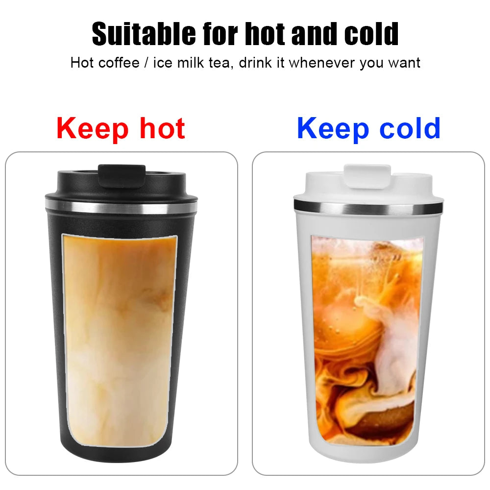 380/510ML Leak-Proof Travel Thermo Cup: Double-Walled Stainless Steel for Tea, Coffee, and Water