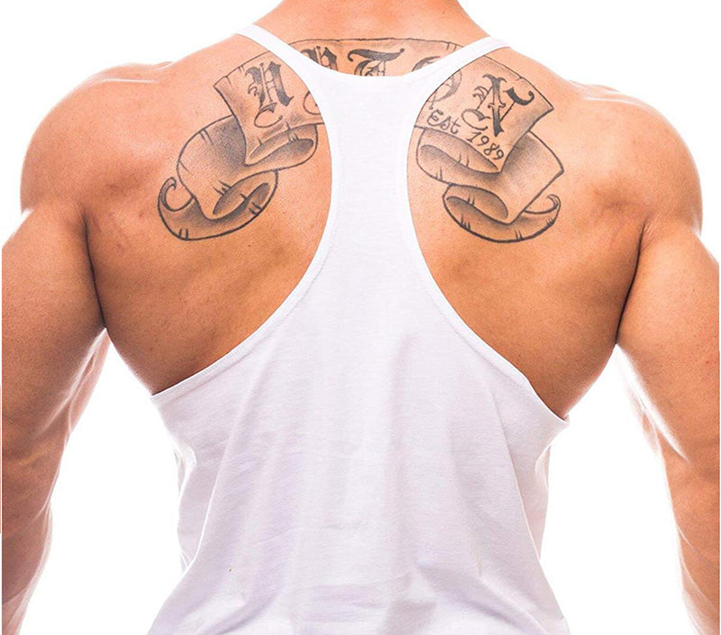 Men&#39;s Fitness Tank Tops – Cotton, Breathable Gym Vests for Bodybuilding, Summer Sleeveless Y-Back Sportswear.