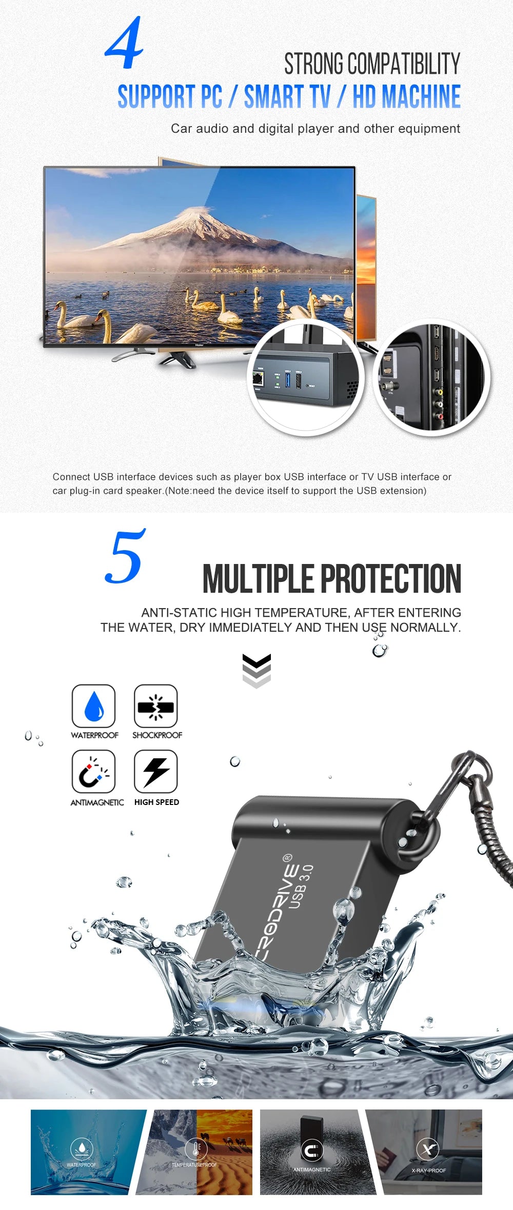 USB Flash Drive – High-Speed 3.0 Mini Pendrive, Available in 16GB, 32GB, 64GB, and 128GB for USB Storage