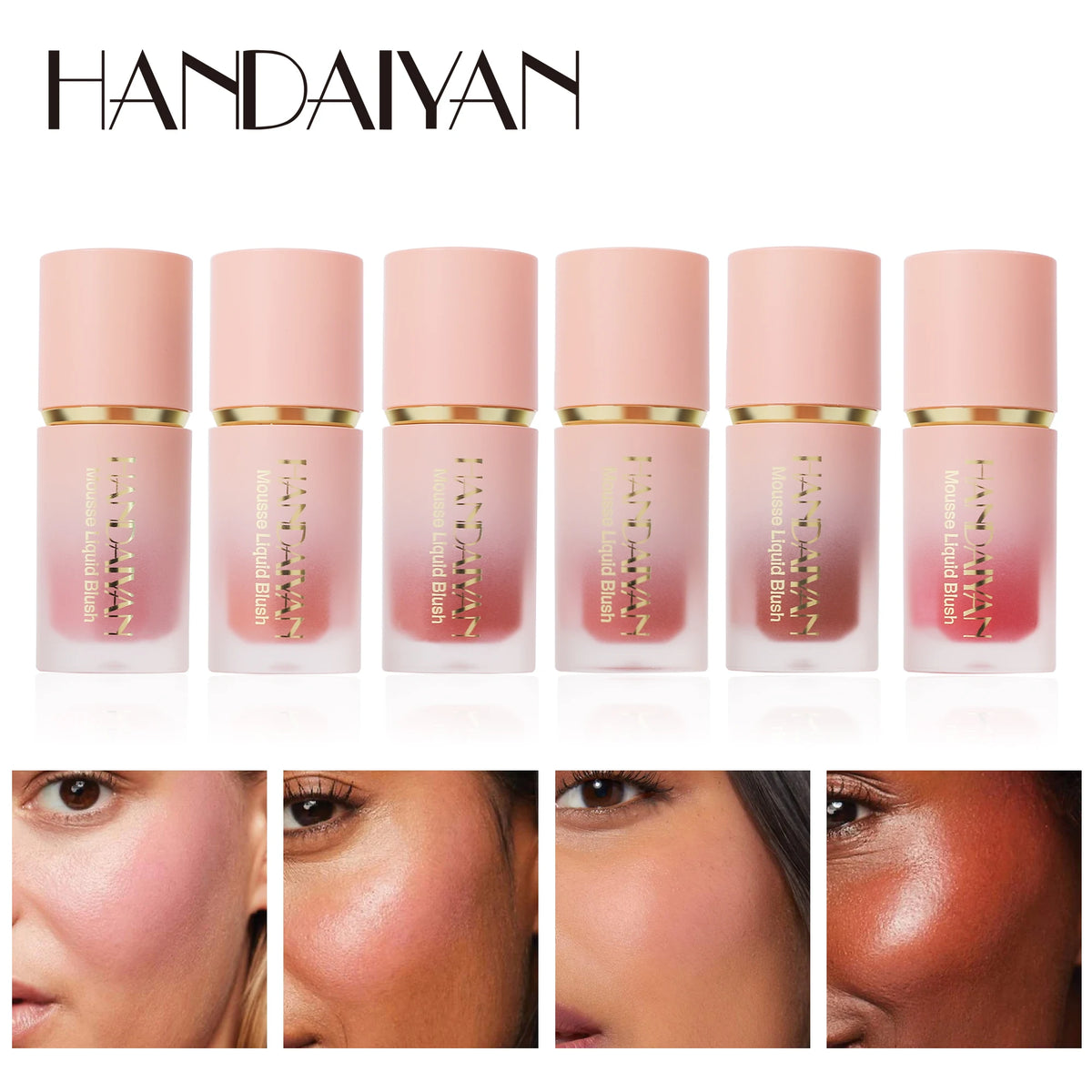 HANDAIYAN 6-Color Matte Liquid Blush Set