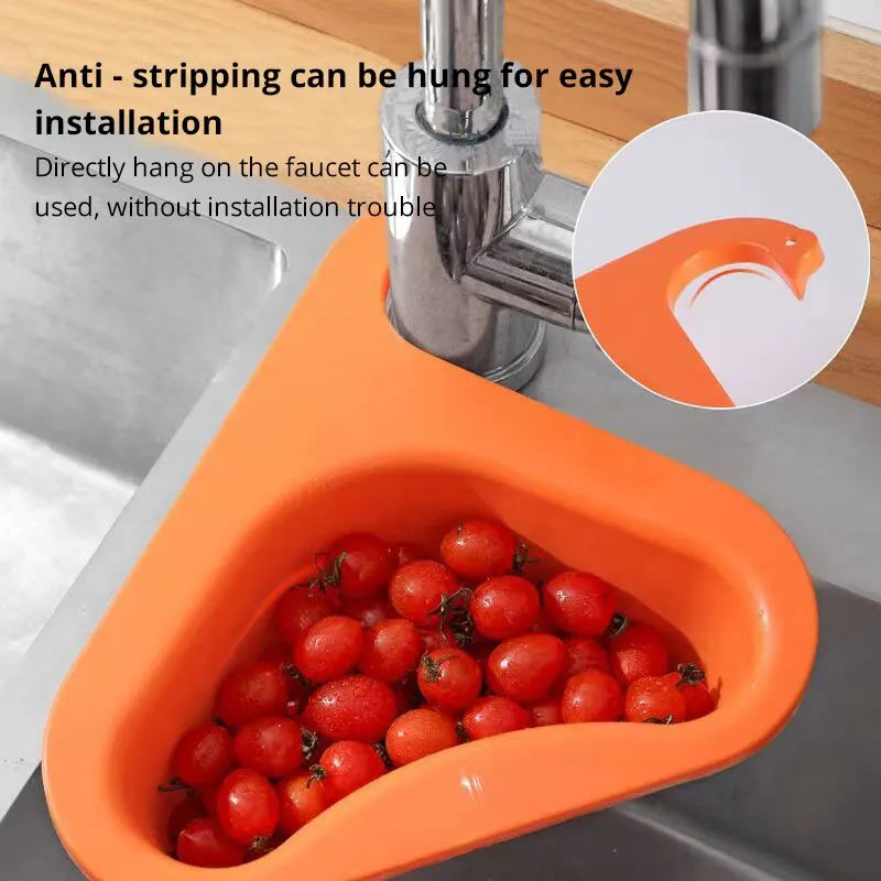 Swan Drain Basket: Kitchen Sink Filter and Multifunctional Hanging Rack for Leftovers