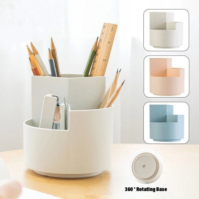 360° Rotating Large Capacity Desk Organizer - Pencil Holder for Office and School