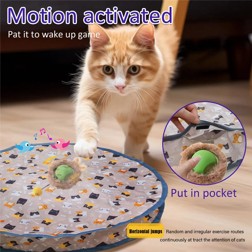 Motion-Activated Interactive Cat Toy Ball – Hide and Seek Fun for Indoor Play