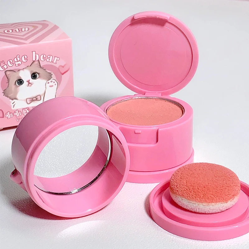 Gege Bear Bang Bang Soft Fog Powder Blusher - Matte Finish for Natural Lift &amp; Tender Makeup