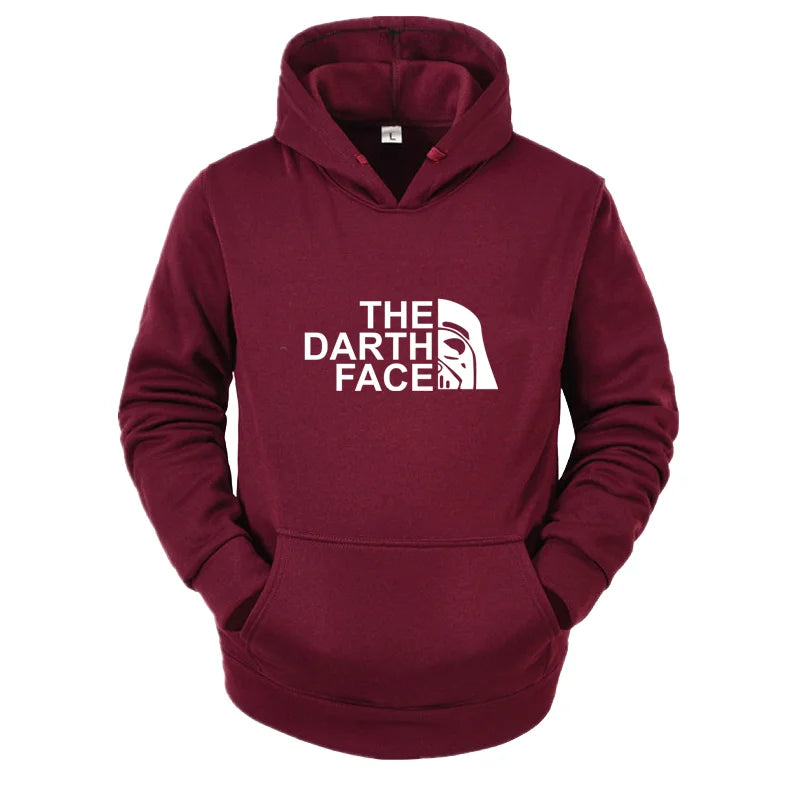 Men's Printed Fleece Hoodie for Men and Women, Casual Pullover Sweatshirt, Autumn Winter Streetwear Sportswear