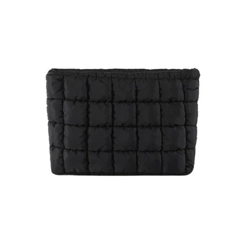 Quilted Puffer Makeup Bag - Large Cosmetic Organizer