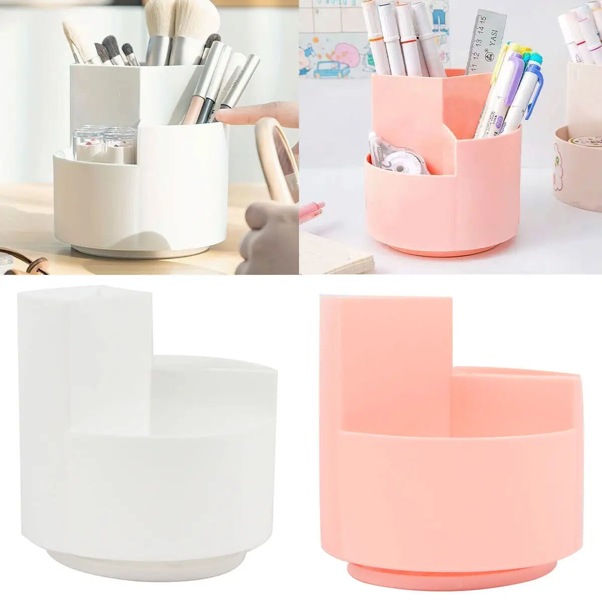 360° Rotating Large Capacity Desk Organizer - Pencil Holder for Office and School