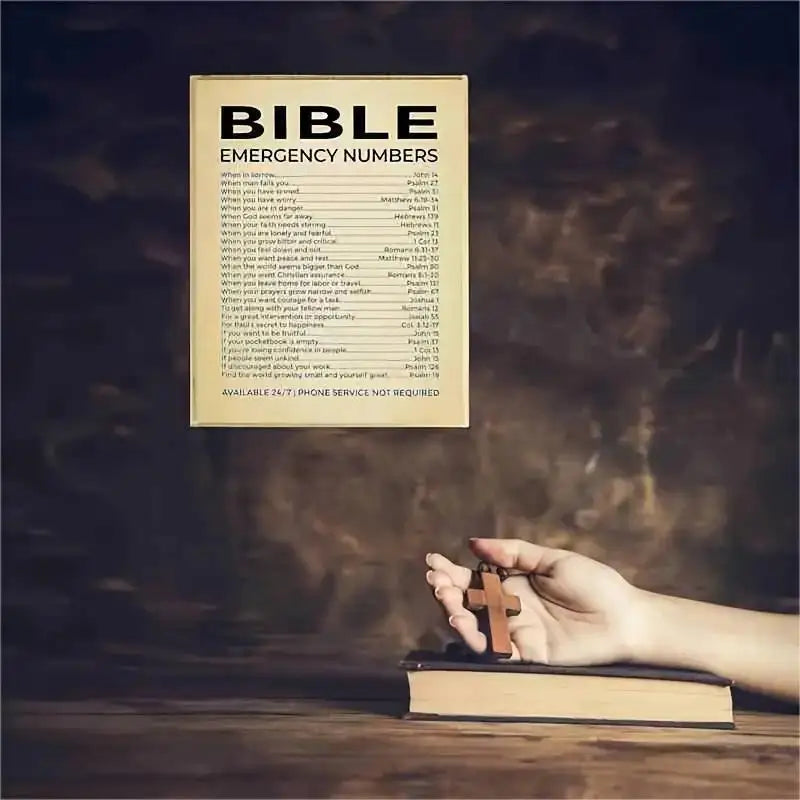 Scripture Wall Painting: Decorative Bible Canvas for Living Room and Bedroom