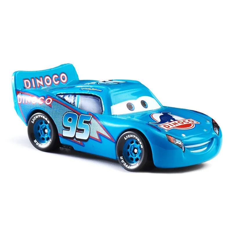 Disney Pixar Cars Lightning McQueen 1:55 Alloy Metal Model Car – Includes Mater and Sheriff