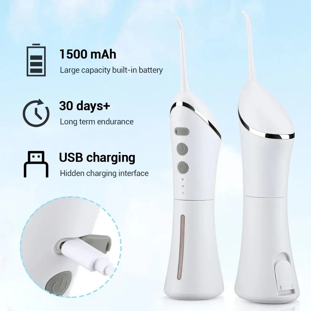 2024 Portable Cordless Electric Water Flosser - Retractable Oral Irrigator for Teeth Cleaning