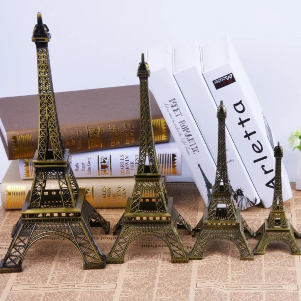 1Pcs Paris Eiffel Tower Ornament: Retro Bronze Iron Model for Home Decoration