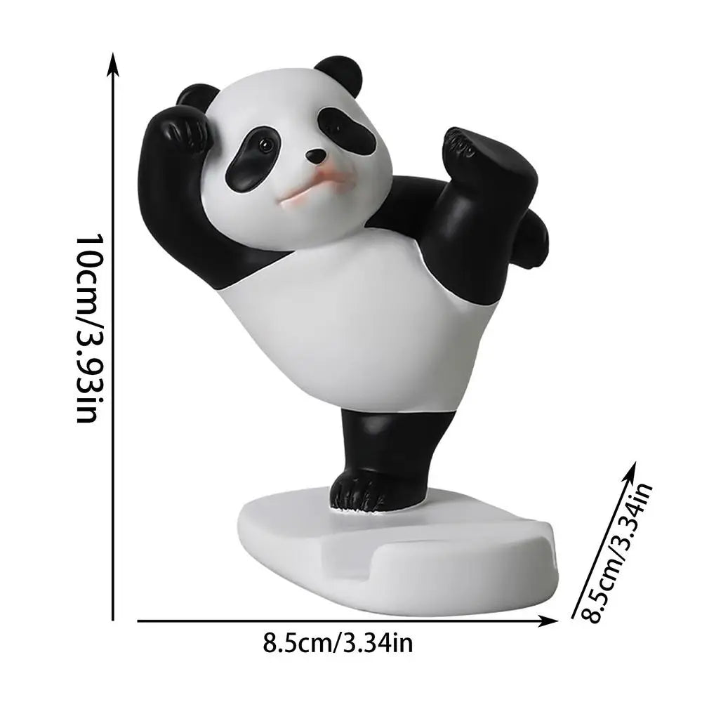 Panda Figurines: Universal Mobile Phone Stand Holder and Desk Decor