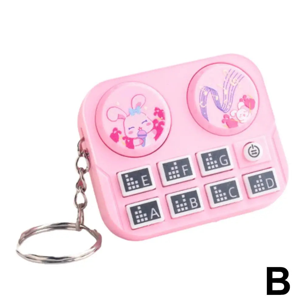 Mini DJ Music Disc Keychain Toy, Musical Sound Button Pendant, Fun Educational Gift for Kids