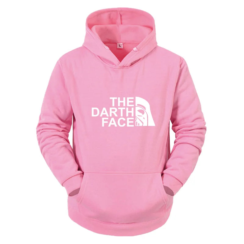 Men's Printed Fleece Hoodie for Men and Women, Casual Pullover Sweatshirt, Autumn Winter Streetwear Sportswear