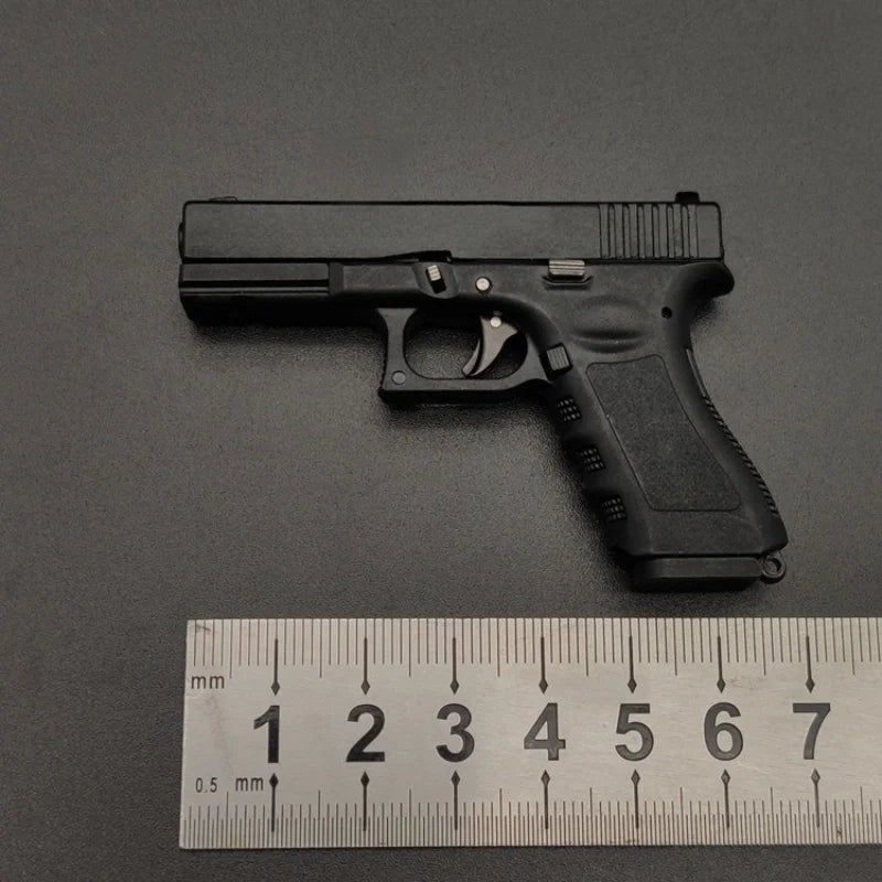 1:3 Scale Glock G17 Mini Pistol Model: Metal DIY Toy Keychain Pendant