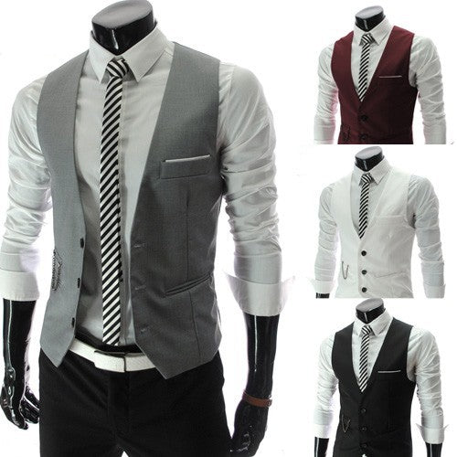 Men&#39;s Casual Sleeveless Formal Business Jacket