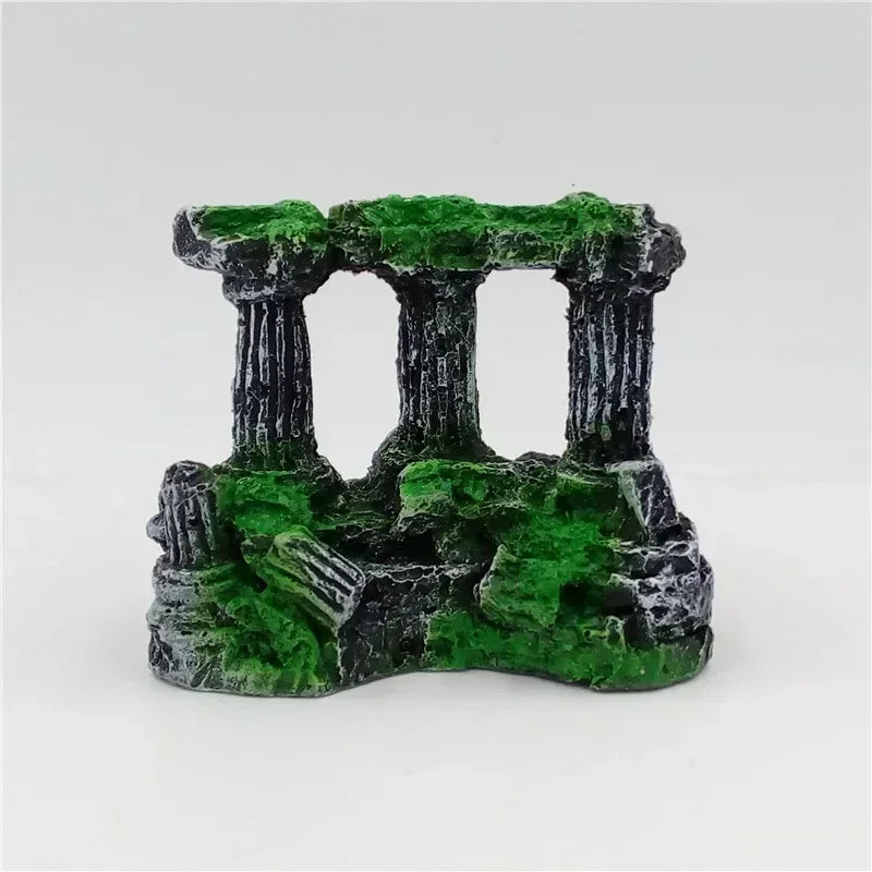 1pc Resin Stone Pillars: Retro Manual Decoration for Aquarium Fish Tank