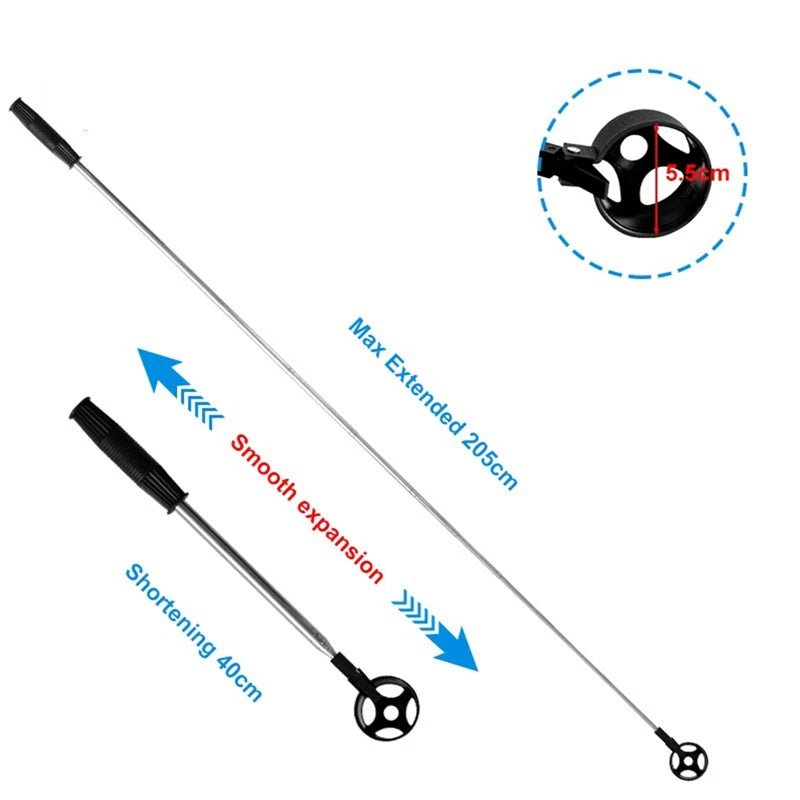 Telescopic Golf Ball Retriever – 8-Section Stainless Steel Ball Picker for Water &amp; Training