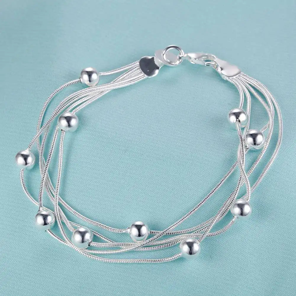 925 Sterling Silver Heart Bracelet for Women and Men, High-Quality Romance Chain Fashion Jewelry for Engagement, Party and Wedding Gift