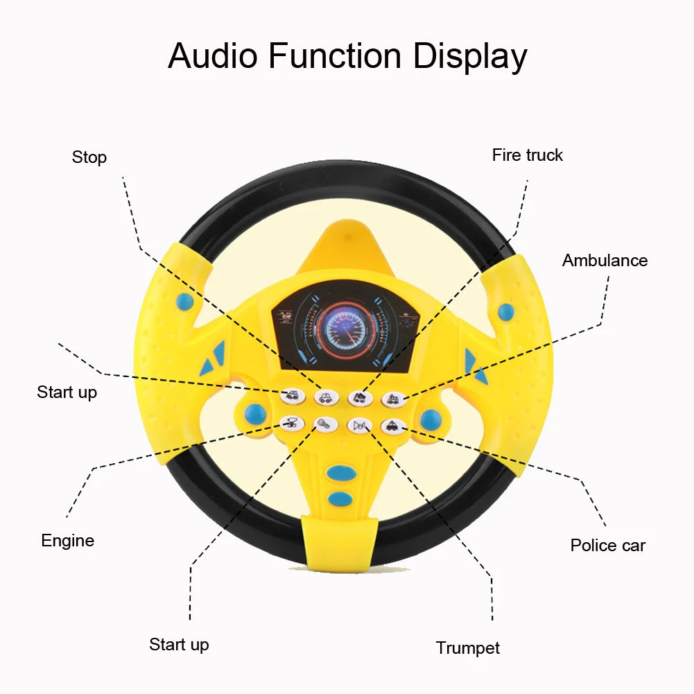 Kids&#39; Simulated Driving Toy: Steering Wheel with Sounds &amp; Music for Interactive Play