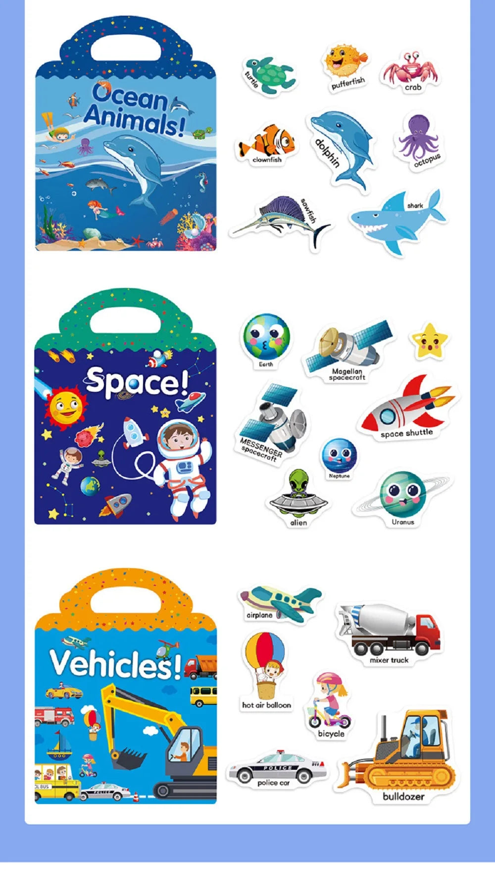 Hot New Children Scene Stickers DIY Hand-on Puzzle Sticker Books Reusable Cartoon Animal Learning Cognition Toys For Kids Gift