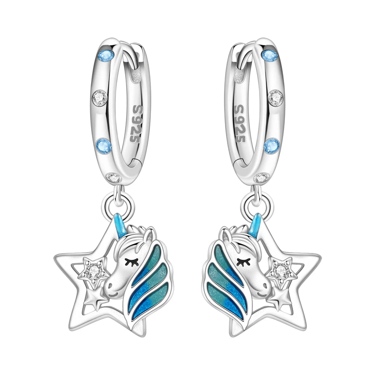 Original 925 Sterling Silver Pink Paw Print Earrings with Zircon, Heart Flower and Leaf Design, Elegant Women's Party Jewelry Gift