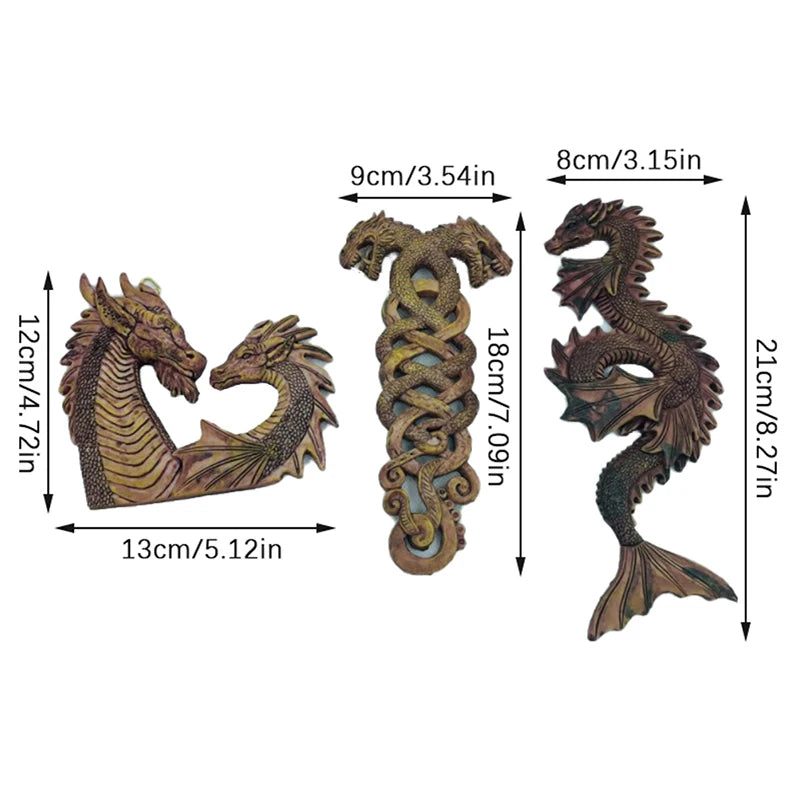 Resin Dragon Statues: Fantasy Animal Sculptures for Garden and Patio Decor