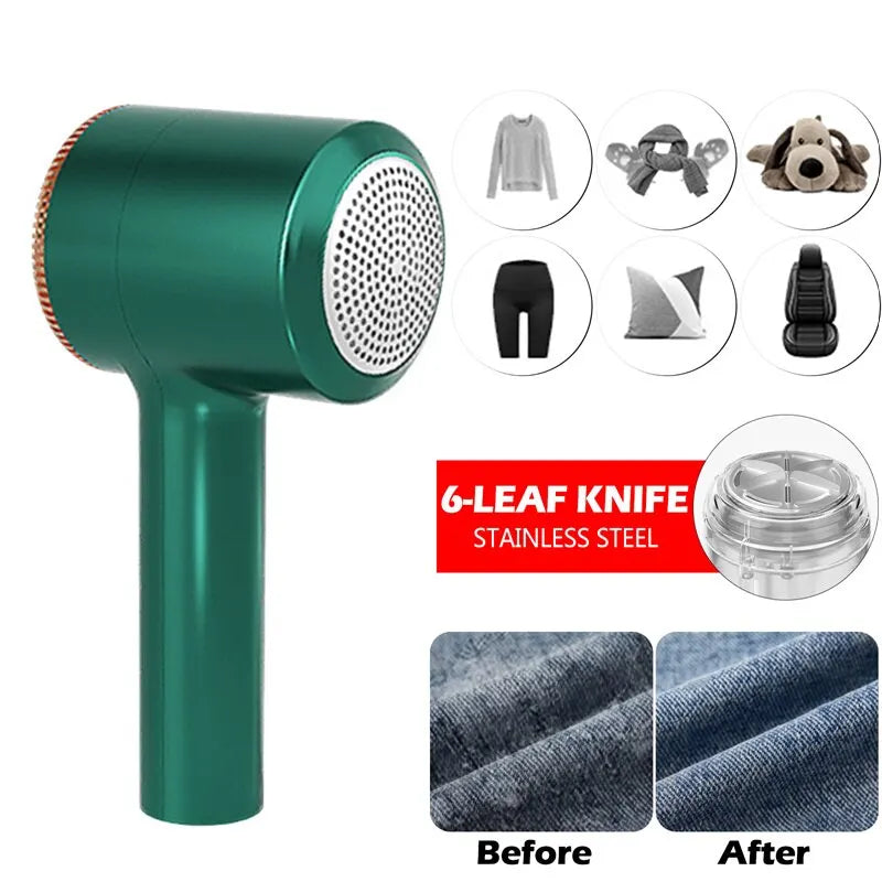 USB Rechargeable Lint Remover - Electric Fuzz &amp; Hair Ball Trimmer for Clothes and Sweaters