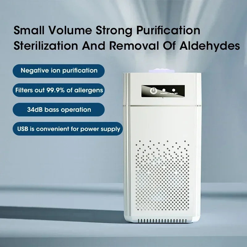 Smart Air Purifier - Negative Ion Generator with H12 HEPA Filter